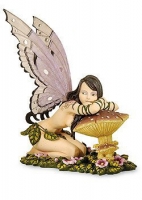 Les Alpes - Fata Su Fungo - Resina - Dipinta a mano - 042 165